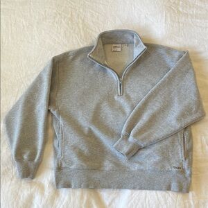 Aritzia TNA Gray Quarter-Zip Sweatshirt